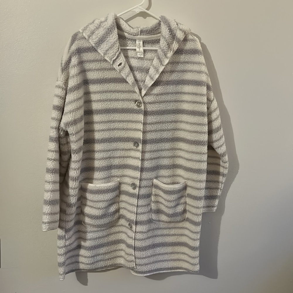 Jessica Simpson Hooded Fuzzy Teddy 5 Button Coat Jacket... Size: L